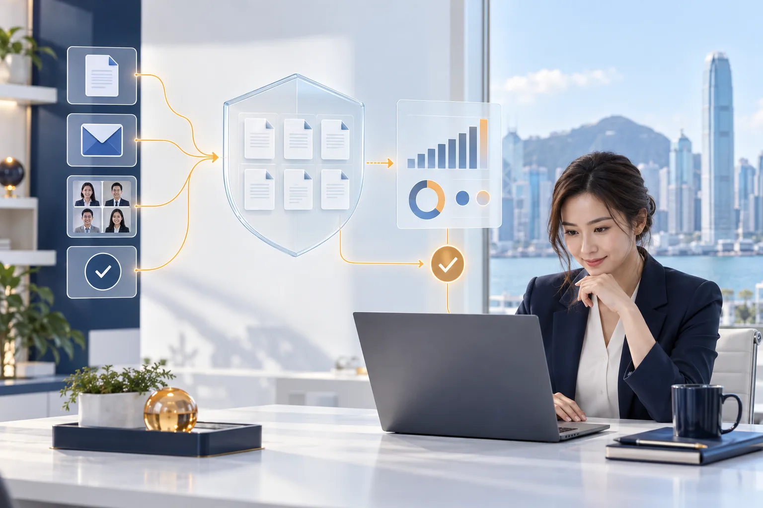 Microsoft 365、文件、電郵、會議及審批連接安全知識索引、使用量監察與人工批准層的 AI workflow automation 香港方案
