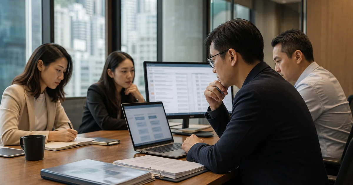 Enterprise team reviewing AI knowledge answers, access rules and approved source documents