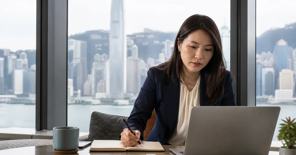 Client-service professional checking decisions, open questions and deadlines against a long email thread
